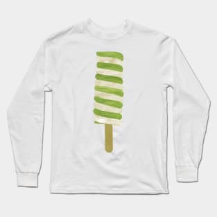 Ice lolly - green and cream spiral Long Sleeve T-Shirt